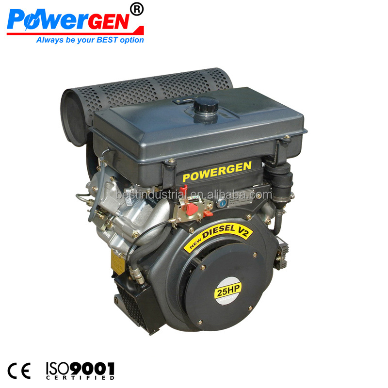 Best Seller !!! POWER-GEN Air Cooled V2 Type 2 Cylinder V Twin 25HP Diesel Engine for UTV