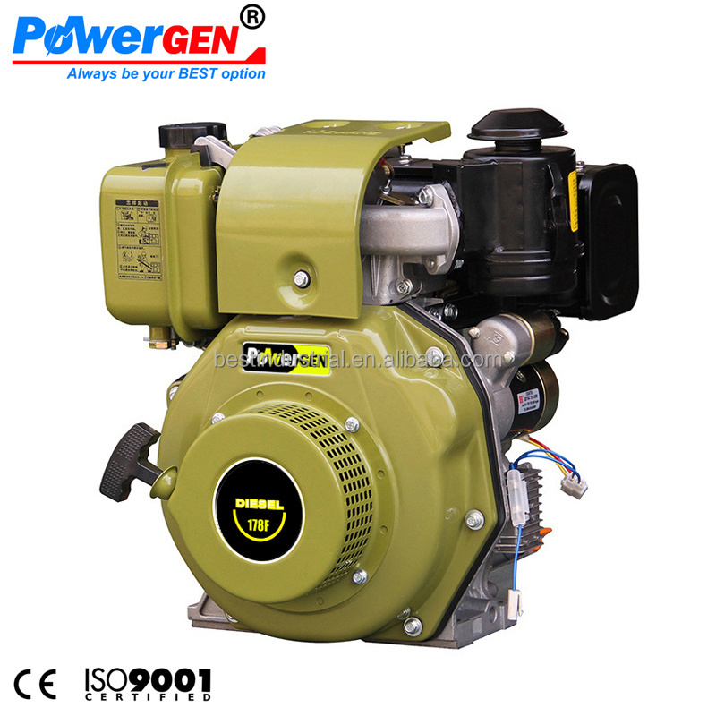 Hot Sale!!! POWERGEN 178F Air Cooled Single Cylinder Italy Type Diesel Engine 6HP