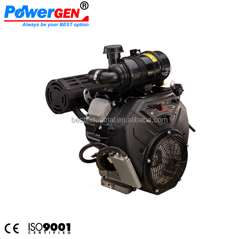 Best Seller!!! POWERGEN 1000CC OHV Air Cooled 2 Cylinder V Twin Horizontal Shaft Gasoline Engine 30HP