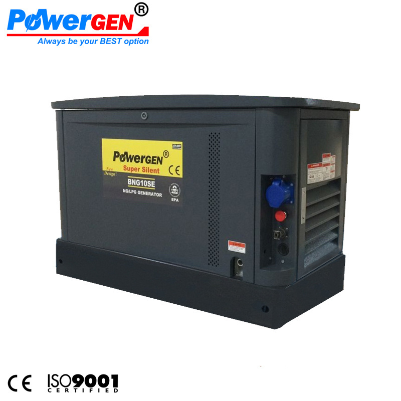 Dual Fuel !!! 60dB!!! POWERGEN 10KW LPG/NG Power Super Silent Natural Gas Kohler Type Turbine Generator 10KVA