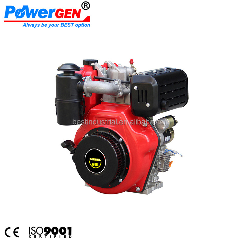 Best Seller!!! POWERGEN 190FE Electric Start Air Cooled Single Cylinder 13HP Diesel Engine