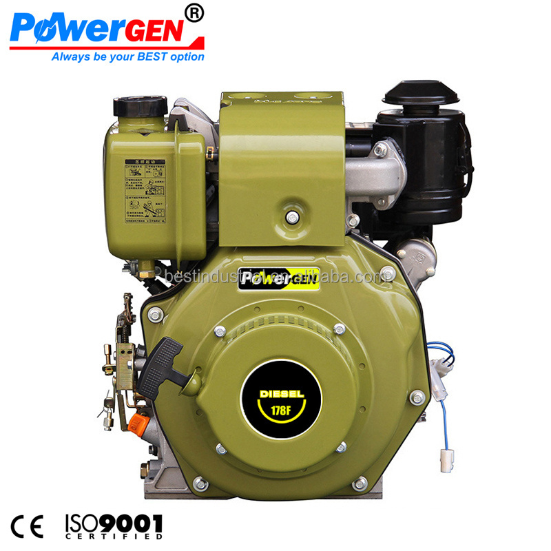 Hot Sale!!! POWERGEN 178F Air Cooled Single Cylinder Italy Type Diesel Engine 6HP