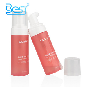 pink frosted custom foam 40ml 50ml 60ml 100ml 120ml 150ml 200ml cleanser foamer mousse soap dispenser foam pump PCR PET bottles