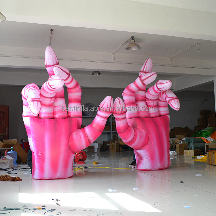 Giant halloween advertising inflatable cartoon mascot zombie hand model for halloween inflatable decorations