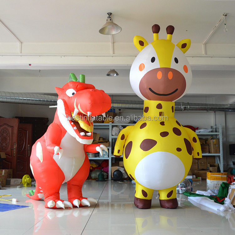 Advertising Custom Inflatables Products Costume Suit cartoon Animal Moving Walking Inflatable halloween  Dragon Dinosaur