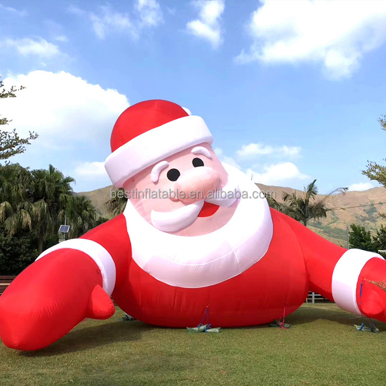 giant inflatable cartoon christmas santa claus, outdoor christmas santa claus decorative inflatable