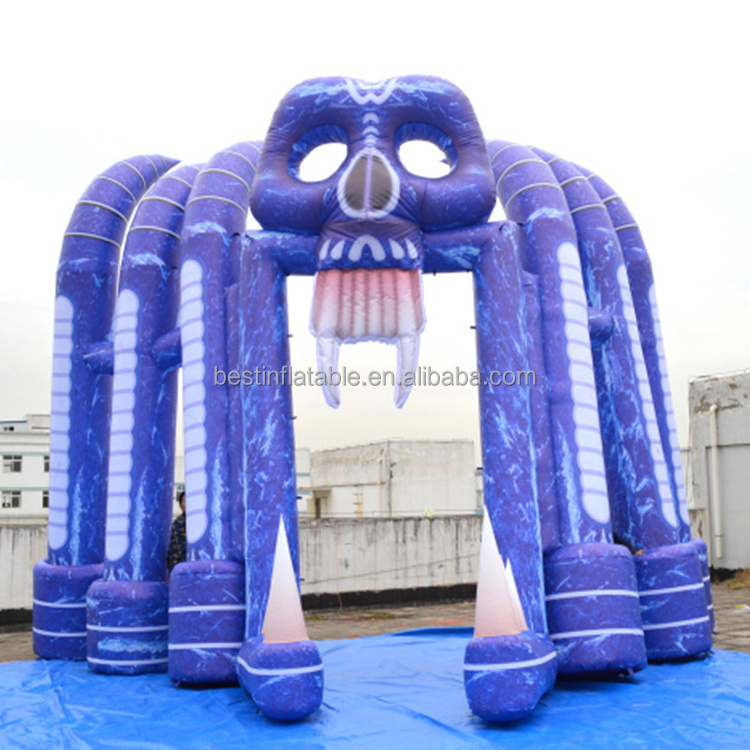 Halloween decoration giant inflatable skull arch attractive inflatable skeleton arch