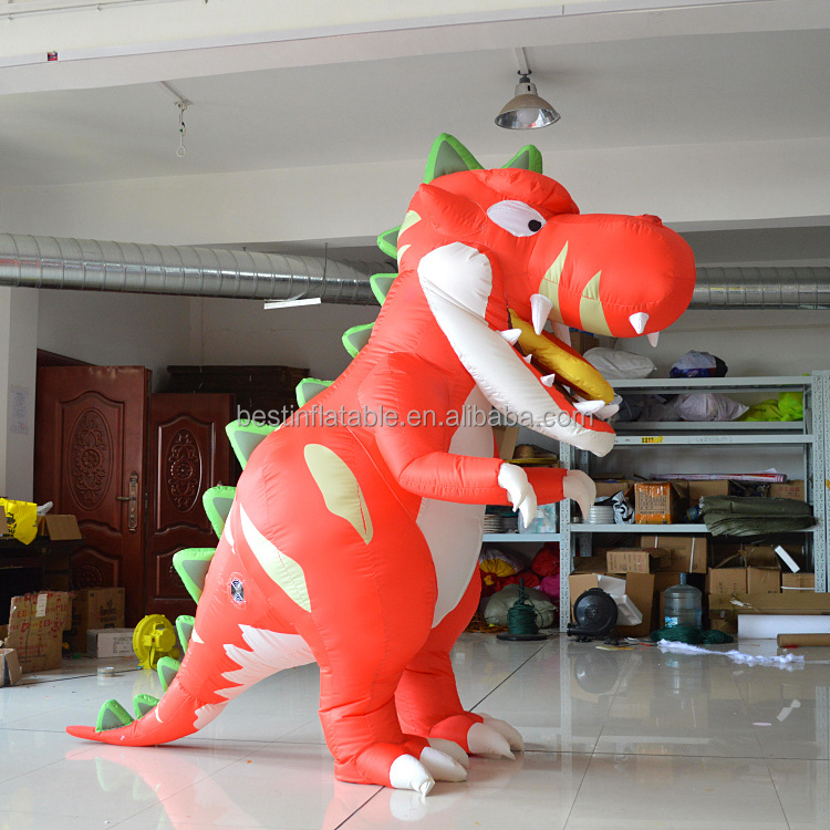 Advertising Custom Inflatables Products Costume Suit cartoon Animal Moving Walking Inflatable halloween  Dragon Dinosaur