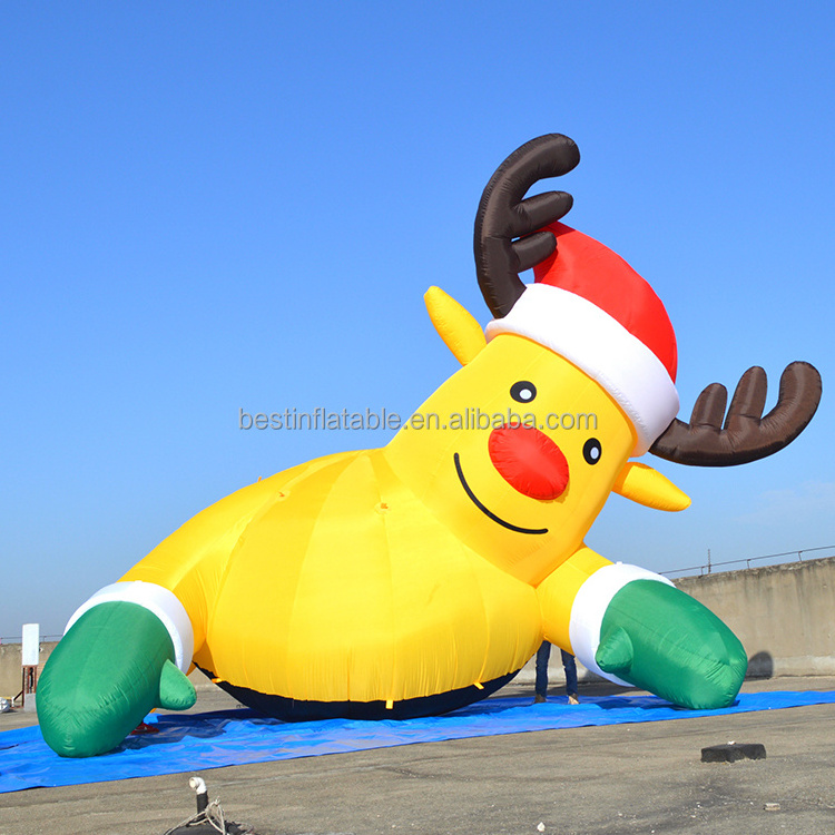 giant inflatable cartoon christmas santa claus, outdoor christmas santa claus decorative inflatable