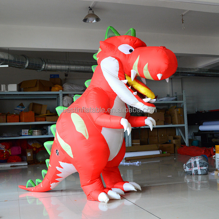 Advertising Custom Inflatables Products Costume Suit cartoon Animal Moving Walking Inflatable halloween  Dragon Dinosaur