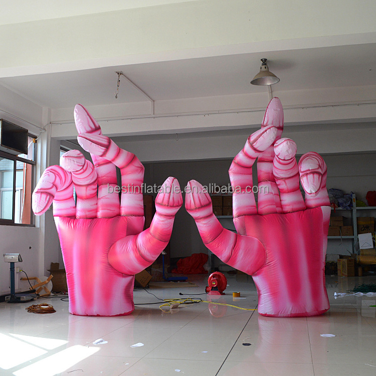 Giant halloween advertising inflatable cartoon mascot zombie hand model for halloween inflatable decorations