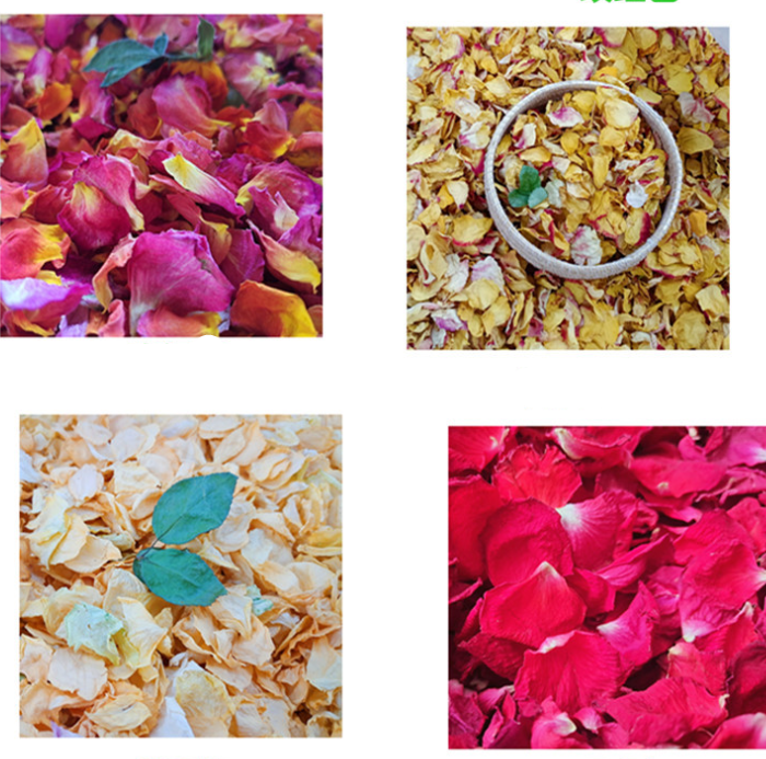 100% Natural Dried Real Rose Petals Colorful Dried Red Pink Yellow White Rose Petals for Wedding Confetti and Bath