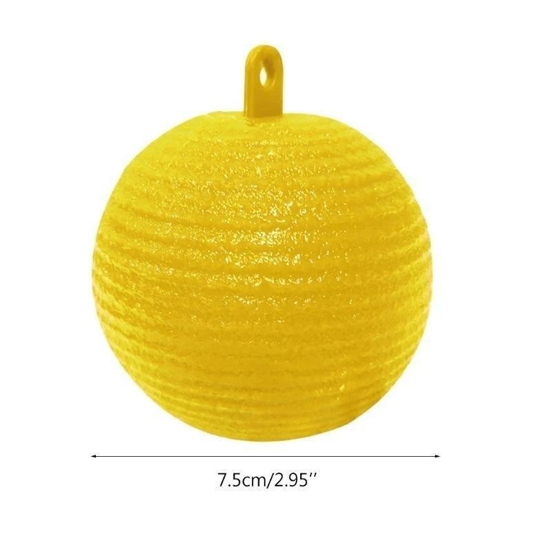 Indoor/Outdoor Disposable Fly Trap Ball Yellow/Green Sticky Insect Catcher for Home Garden Effective Animal Pest Control