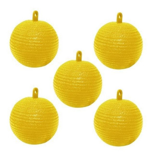 Indoor/Outdoor Disposable Fly Trap Ball Yellow/Green Sticky Insect Catcher for Home Garden Effective Animal Pest Control