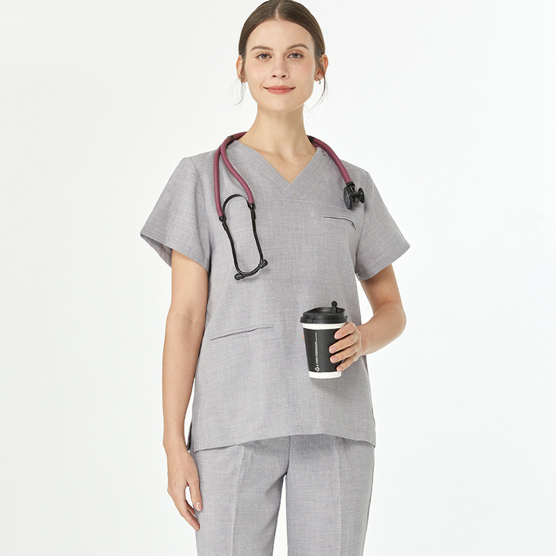 Micro Stretch Nursing Uniforms Scrubs Medical Workwear Hospital Doctors Nurses Women Men Cotton Linen Clinical Sanitary Outfits