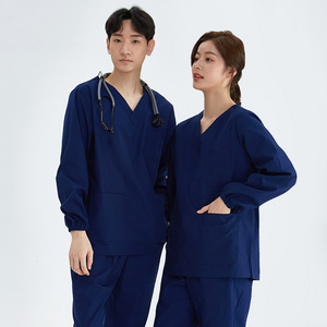 Surgical Nursing Scrubs V Neck Long Sleeves Uniforms Clinical Sanitary Suits Sets for Women Men Unisex Dental PediatricClothing