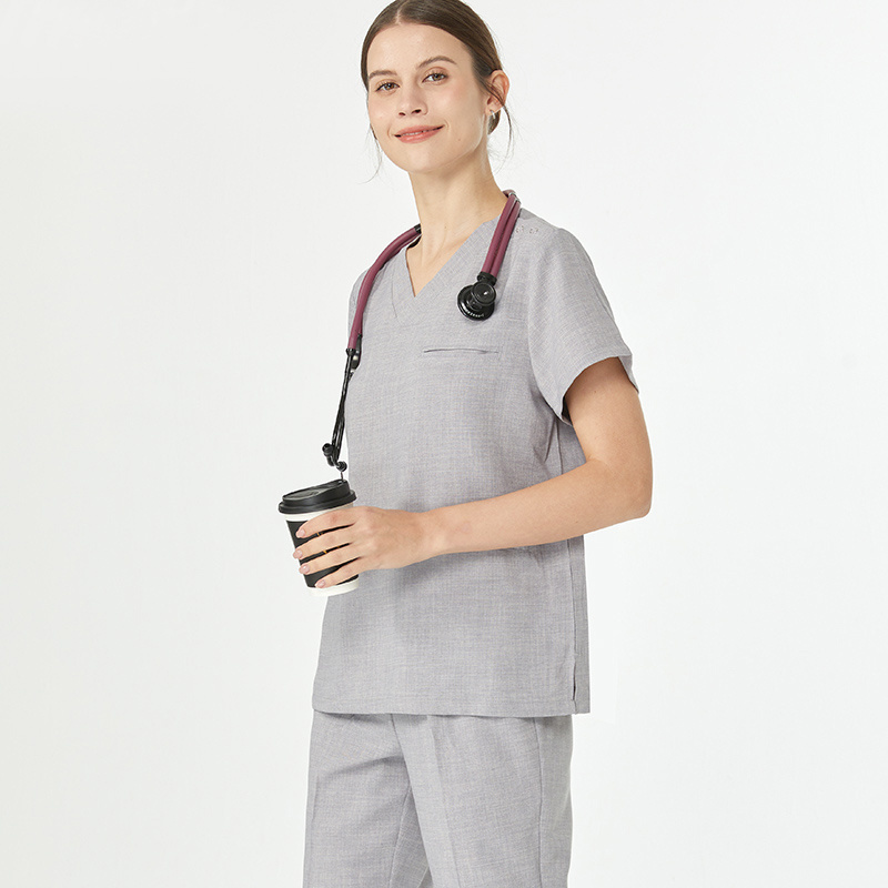 Scrubs Medical Workwear Micro STRETCH Nursing Uniforms Hospital Doctors Nurses Women Men Cotton Linen Clinical Sanitary Outfits