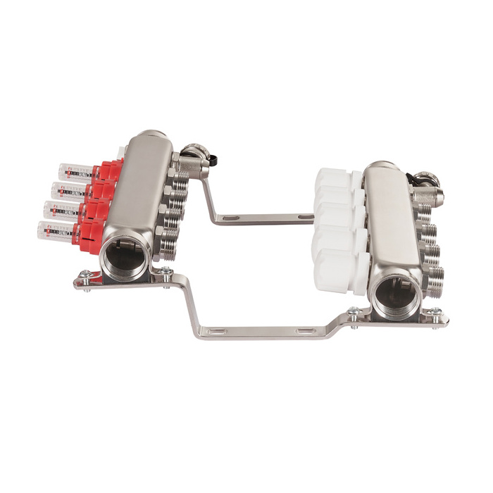 Stainless Steel Collectors Manifold With Flow Meter For Under Floor Heating System BJ35003