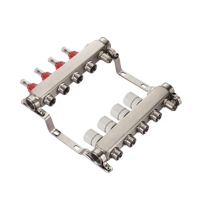 Stainless Steel Collectors Manifold With Flow Meter For Under Floor Heating System BJ35003