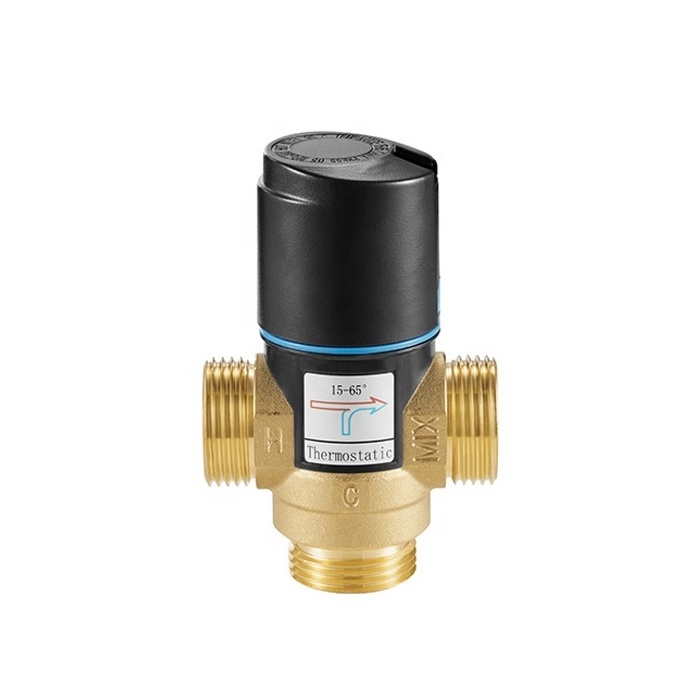 DN20 DN25 thermostatic 3 way boiler  brass mixing valve for bathroom shower system