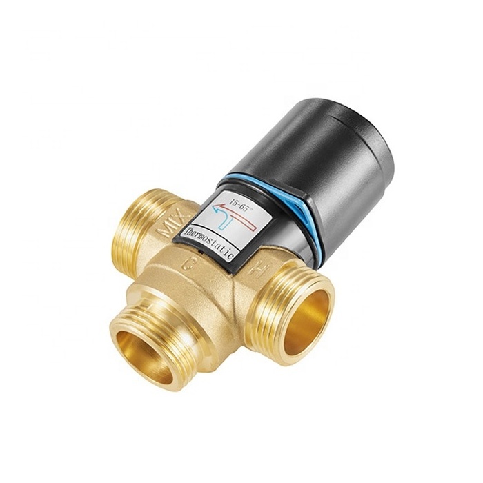 DN20 DN25 thermostatic 3 way boiler  brass mixing valve for bathroom shower system