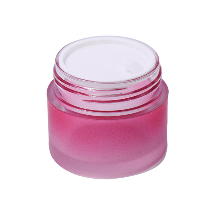 facial cream containers think wall plastic lip scrub jar 5ml 10ml 15ml 30ml 50ml 100ml petg jar pink cosmetic jar with lids