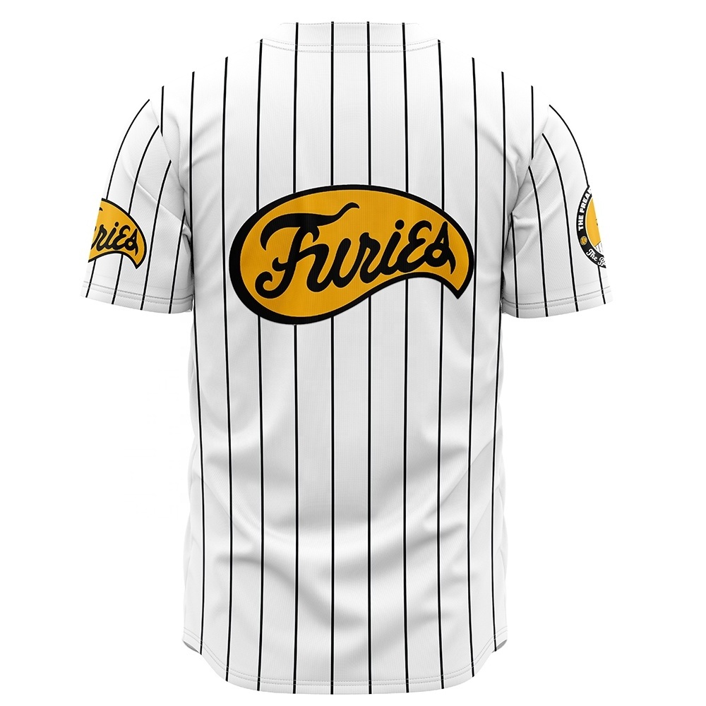 2024 New Design High End Quality Unisex The Warrior Furies Baseball Movie Jersey Stitched Pinstriped Costume Embroidered Jersey