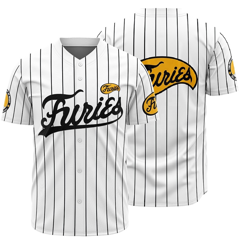 2024 New Design High End Quality Unisex The Warrior Furies Baseball Movie Jersey Stitched Pinstriped Costume Embroidered Jersey