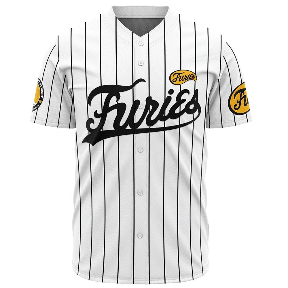 2024 New Design High End Quality Unisex The Warrior Furies Baseball Movie Jersey Stitched Pinstriped Costume Embroidered Jersey