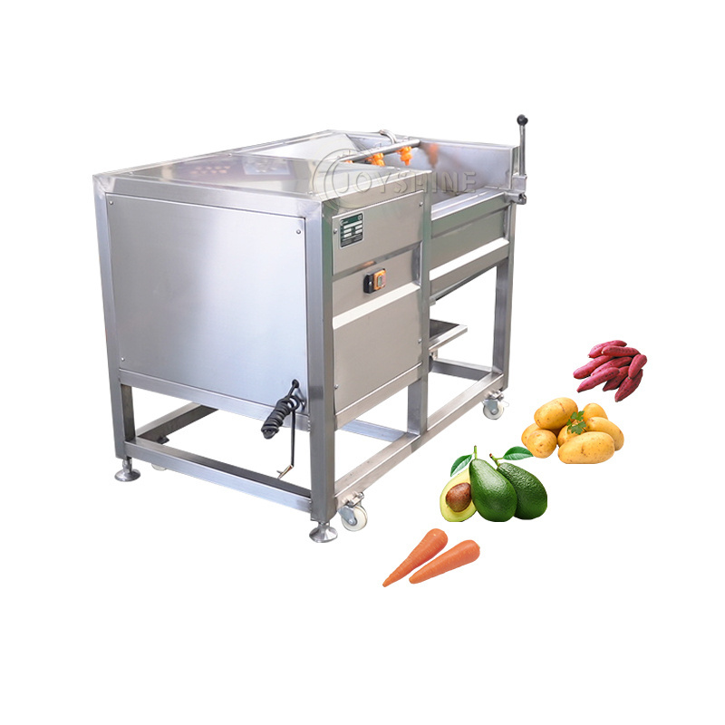 Automatic Vegetable Cassava Potato Carrot Ginger Cleaning Washing Peeling Machine with Impurity Polishing Function