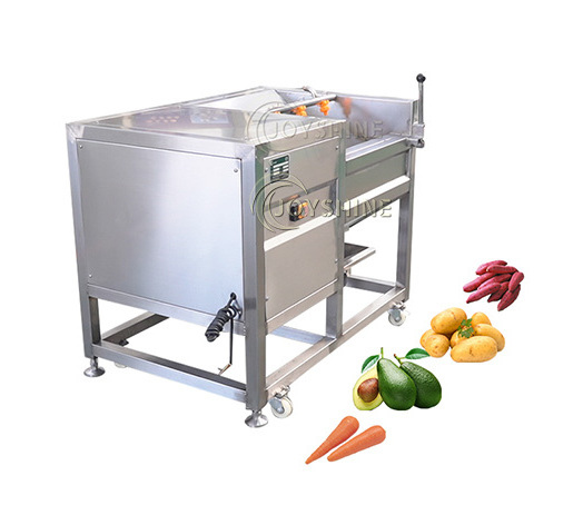 Easy to Operate Automatic Industrial 500kg/h Potato Ginger Roller Washer Brush Peeling Machine potato peeling machine