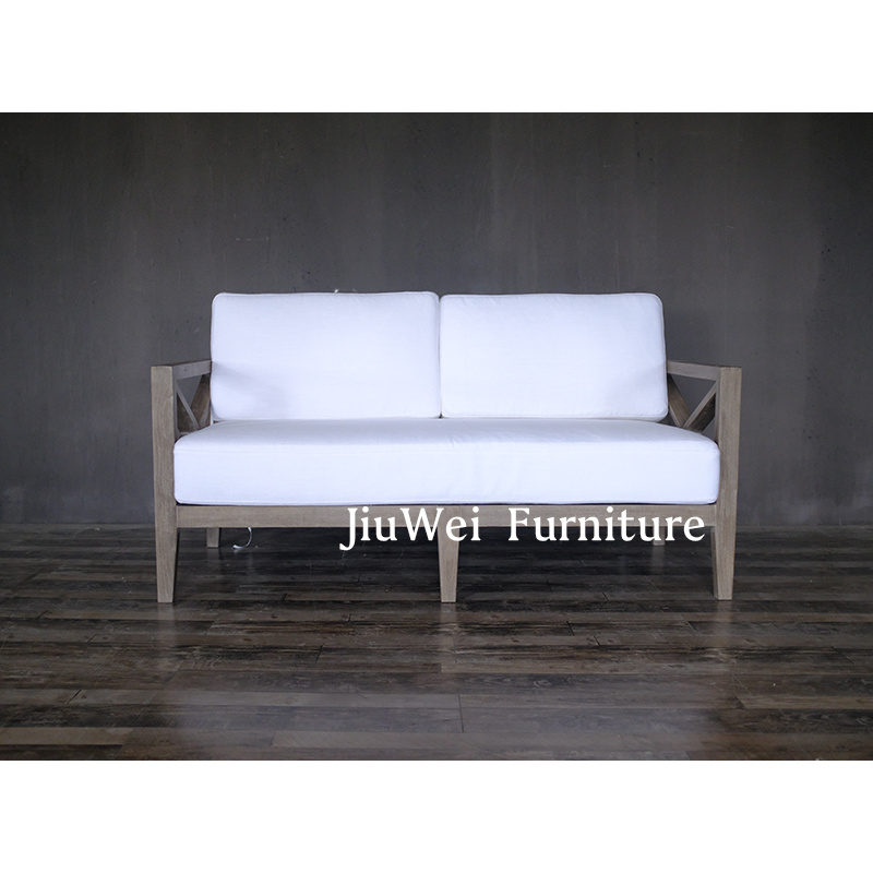 Factory sales good quality Outdoor X Cross Oak wood Removable cushions Accent Chair/Wedding chair