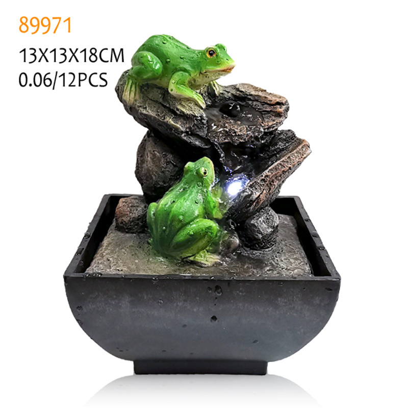 Indoor polyresin small tabletop water fountain for interior decoration