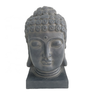 Polyresin Meditating Buddha Head Garden Buddha Statue Indoor Outdoor Home Decoration