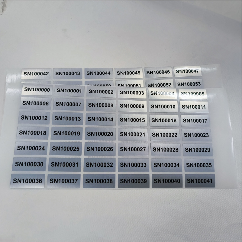 Printing Variable Data Qr Code Label With Serial Number Code Stickers, Custom Aluminium Foil Matt UV Proof Stickers