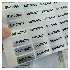 Printing Variable Data Qr Code Label With Serial Number Code Stickers, Custom Aluminium Foil Matt UV Proof Stickers