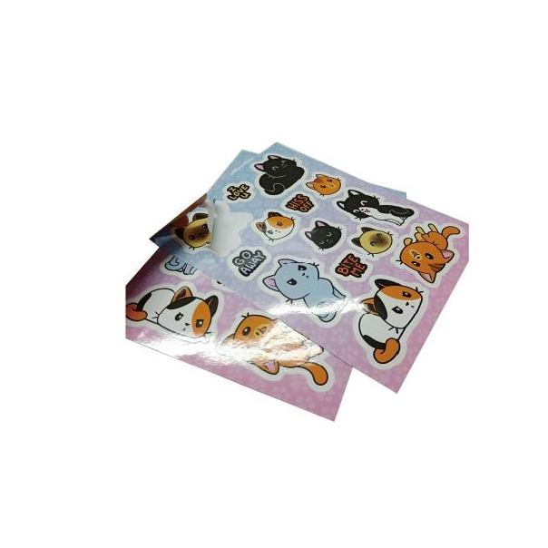 Custom printed kiss die cut sticker,A4 A5 A6  kiss cut sticker sheet