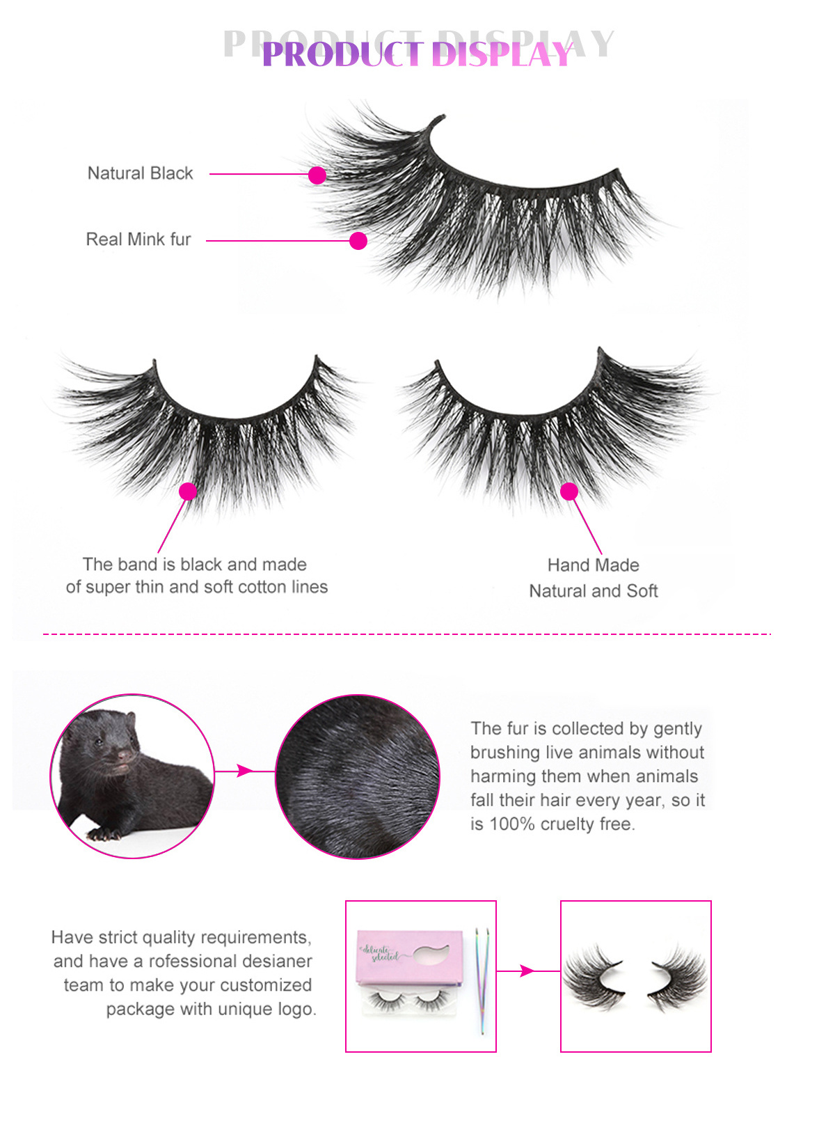 Wholesale fluffy 3d mink eyelashes private label 15mm mink lashes cheapest mink lash manufacturer