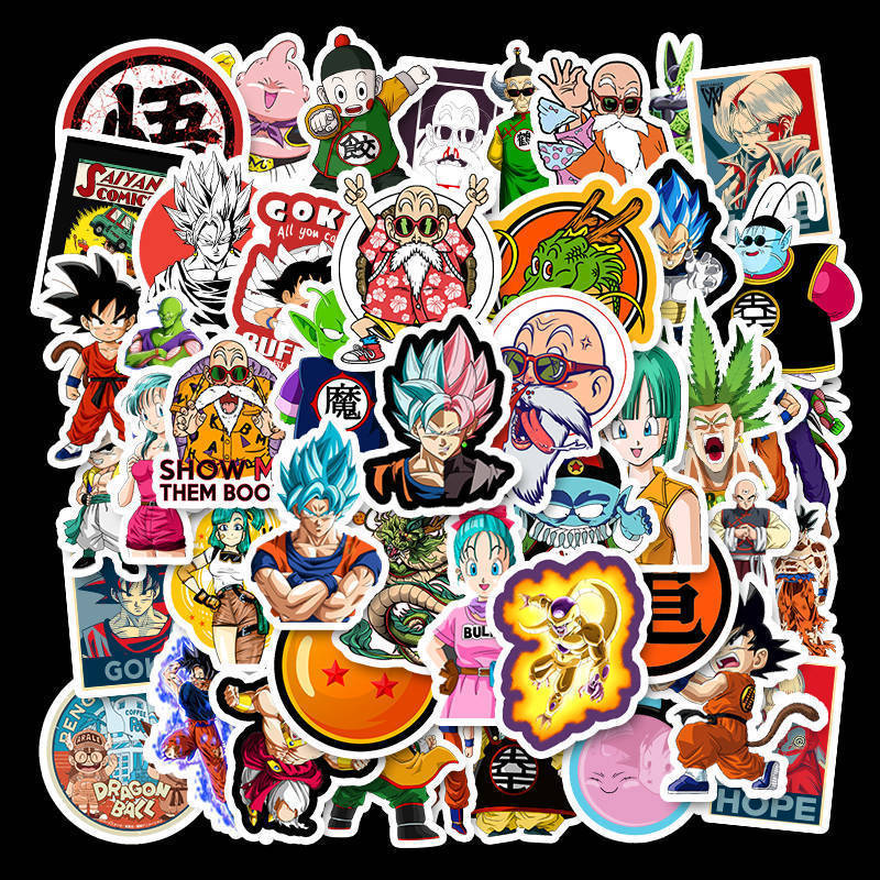 50 pcs/pack Anime Stickers DBZ My Hero Academia Sailor Moon Luffy Sanji For Car Laptop Bicycle Motorcycle PS4 Phone