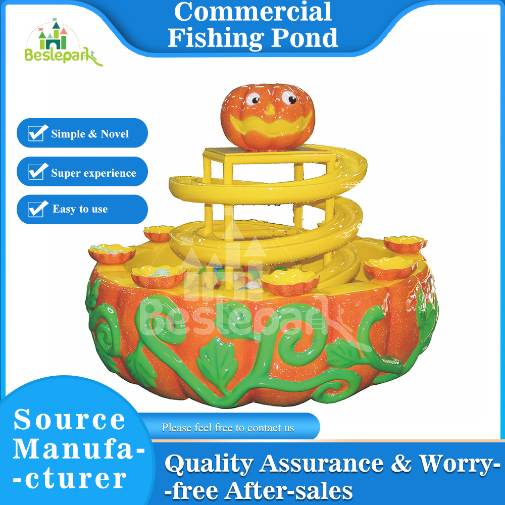 Amusement Equipment Fiberglass Fishing Pond Pool Games Halloween Pumpkin Fishing Pond