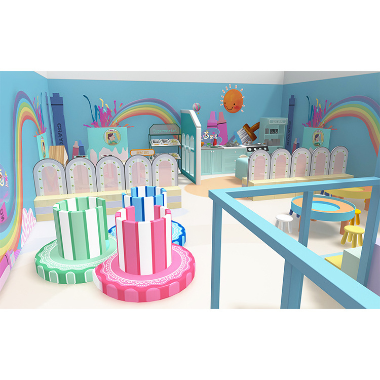 Children Commercial Kids Small Indoor Playground Mini Slide And Swing Set Indor Kids Playground Indoor Wholesale With Trampoline