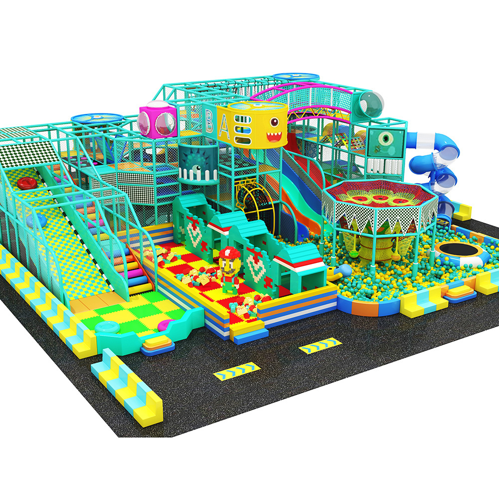 Commercial Playgrounds Kid Soft Play Equipment Indoor Playground with Big Slides for Sale