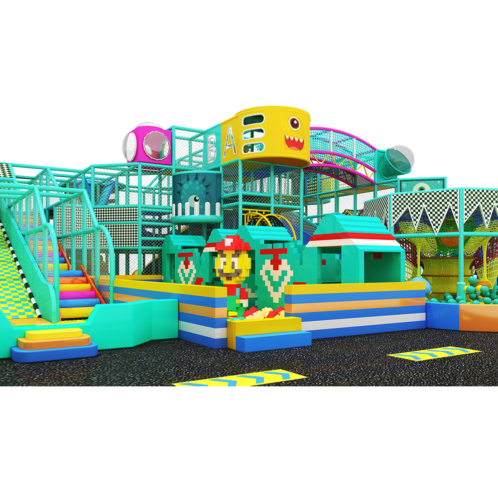 Commercial Playgrounds Kid Soft Play Equipment Indoor Playground with Big Slides for Sale