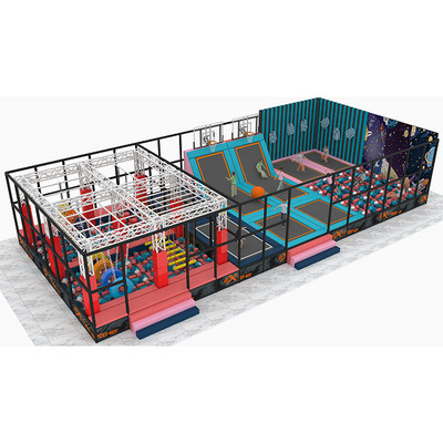 Playground Jumbo Large High Quality Indoor Trampoline Park Equipment With Ninja Warrior For Sale