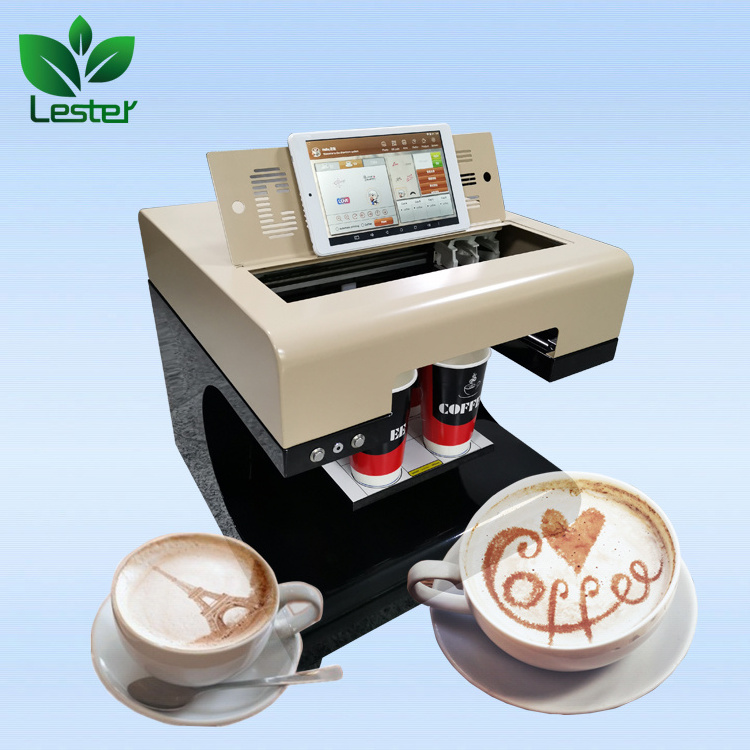 LSTA4-151 Wifi Support 1 or 4 cups Coffee Printing Edible Food Coffee Printer machine for Coffee Bar