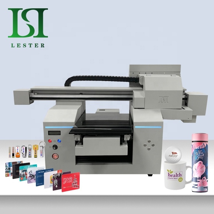 LSTA3-0131 Double Printer Heads Good Quality Fast Printing Speed CMYKW Glass Cell Phone Cases UV flatbed Printer Machine