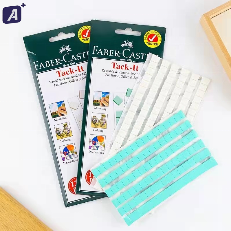 Reusable Adhesive Clay Blue Tack Strip Squares Plastic DIY Nail Tips Sticky Non Stick Hand Clay