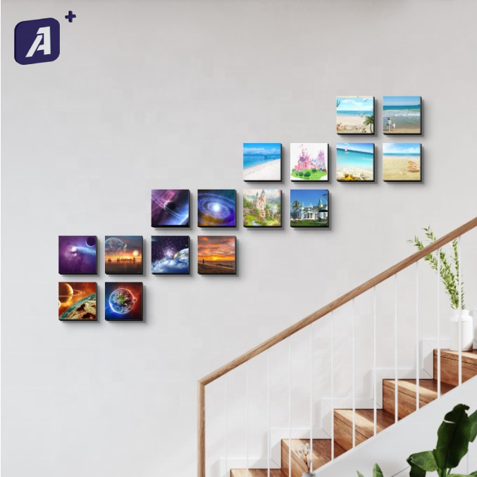 8x8 inch Gallery Perfect Gallery Wall Kit Square Photos with Removable Adhesive Picture Frame Set