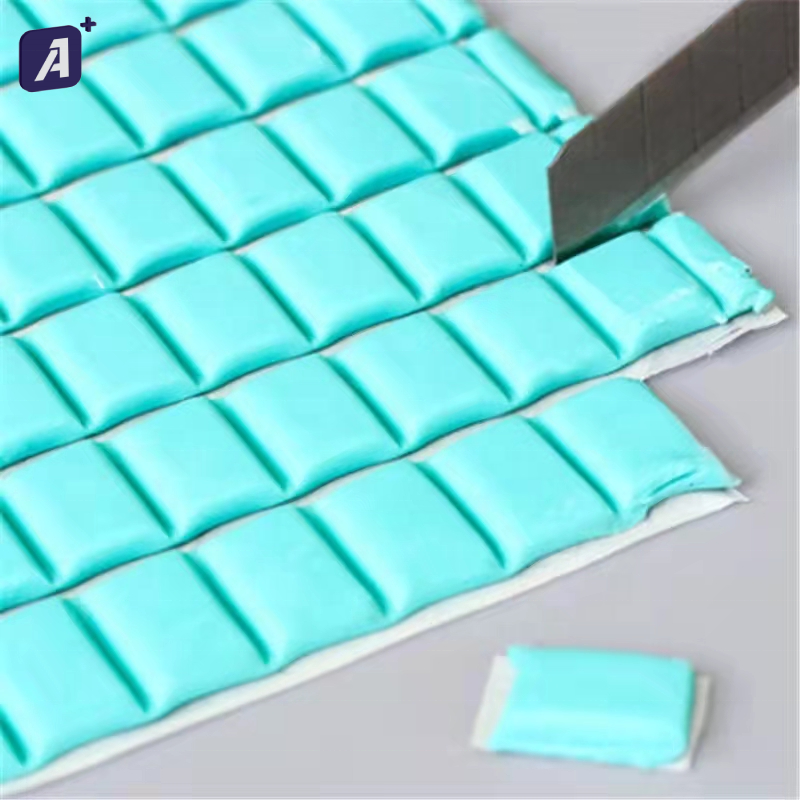 Reusable Adhesive Clay Blue Tack Strip Squares Plastic DIY Nail Tips Sticky Non Stick Hand Clay