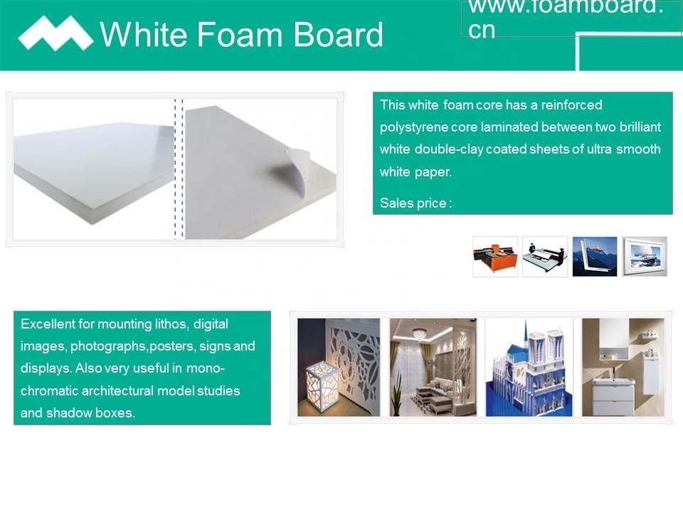 White on White Thick Paper Foam Board 700 x 500 x 3mm